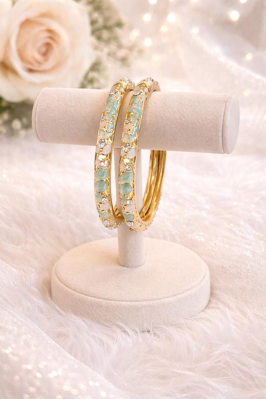 Enamel Anti Tarnish Bangles Set